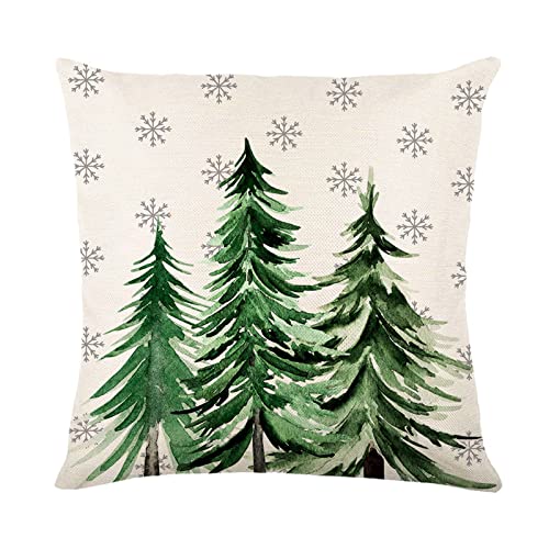 Songelt Weihnachts-Kissenbezug, Motiv: Frohe Weihnachten, Baum-Buchstaben, Pflanze, Schneeflocke, Kissenbezüge für Dekorationen Songelt Weihnachts-Kissenbezug, Motiv: Frohe Weihnachten, Baum-Buchstaben, Pflanze, Schneeflocke, Kissenbezüge für Dekorationen von Songelt