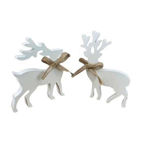 Songelt Weihnachts-Rentiere aus PVC-Platte, Schreibtisch-Dekoration, Figuren für Bastelarbeiten, Urlaub, Desktop-Ornament, 2 Stück Songelt Weihnachts-Rentiere aus PVC-Platte, Schreibtisch-Dekoration, Figuren für Bastelarbeiten, Urlaub, Desktop-Ornament, 2 Stück von Songelt