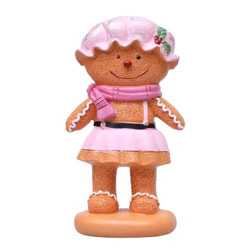 Songelt Weihnachtsfiguren aus Kunstharz, Lebkuchenmann, Statue, Skulpturen, Ornament für Tisch, Kamin, Regal, Heimdekoration, Ornament Songelt Weihnachtsfiguren aus Kunstharz, Lebkuchenmann, Statue, Skulpturen, Ornament für Tisch, Kamin, Regal, Heimdekoration, Ornament von Songelt