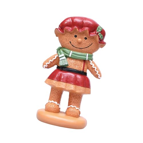 Songelt Weihnachtsfiguren aus Kunstharz, Lebkuchenmann, Statue, Skulpturen, Ornament für Tisch, Kamin, Regal, Heimdekoration, Ornament Songelt Weihnachtsfiguren aus Kunstharz, Lebkuchenmann, Statue, Skulpturen, Ornament für Tisch, Kamin, Regal, Heimdekoration, Ornament von Songelt