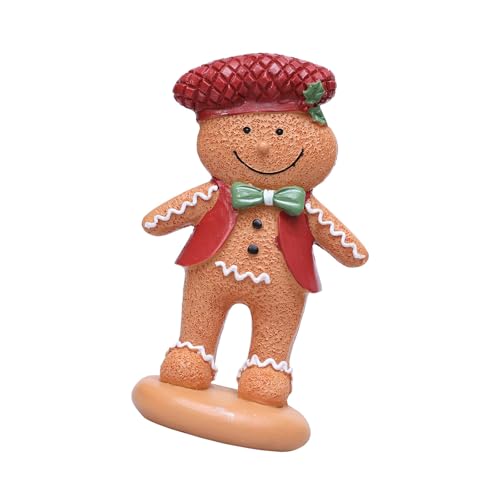 Songelt Weihnachtsfiguren aus Kunstharz, Lebkuchenmann, Statue, Skulpturen, Ornament für Tisch, Kamin, Regal, Heimdekoration, Ornament Songelt Weihnachtsfiguren aus Kunstharz, Lebkuchenmann, Statue, Skulpturen, Ornament für Tisch, Kamin, Regal, Heimdekoration, Ornament von Songelt
