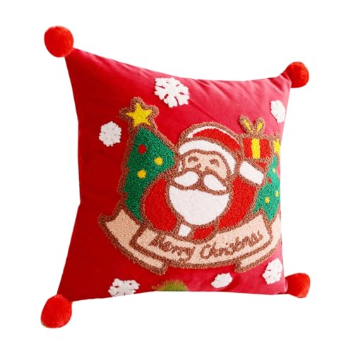 Songelt Weihnachtshandtuch, bestickt, Sofakissenschutz, abnehmbarer Kissenbezug für Wohnzimmer und Schlafzimmer, Weihnachts-Kissenbezug Songelt Weihnachtshandtuch, bestickt, Sofakissenschutz, abnehmbarer Kissenbezug für Wohnzimmer und Schlafzimmer, Weihnachts-Kissenbezug von Songelt