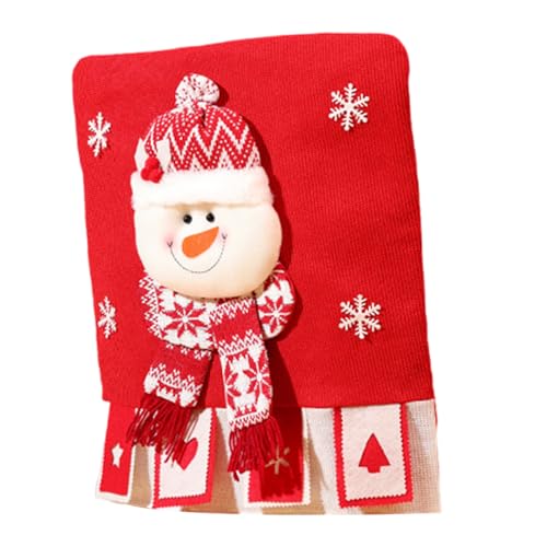 Stuhlrückenbezug, Weihnachtsmann-/Schneemann-Form, Weihnachtsdekoration, 1 x Schneemann-Bezug Stuhlrückenbezug, Weihnachtsmann-/Schneemann-Form, Weihnachtsdekoration, 1 x Schneemann-Bezug von Songelt