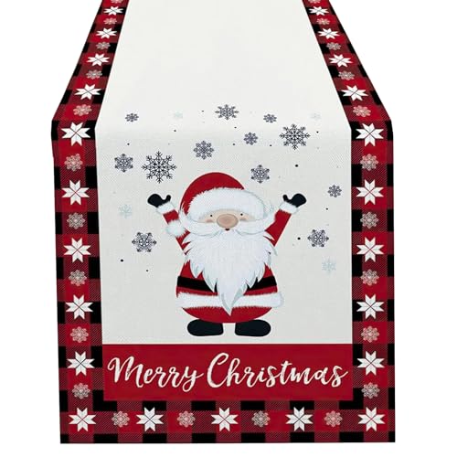 Tischdecke, Weihnachtsmann, Schneemann, Rentier, Tischläufer, Urlaubsmuster, Tischdecke für Weihnachtsfeiern, Leinen-Tischdekoration Tischdecke, Weihnachtsmann, Schneemann, Rentier, Tischläufer, Urlaubsmuster, Tischdecke für Weihnachtsfeiern, Leinen-Tischdekoration von Songelt
