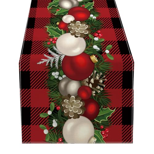Tischläufer mit weihnachtlichem Navida-Motiv, lebendige und zarte Weihnachtsdekoration Tischläufer mit weihnachtlichem Navida-Motiv, lebendige und zarte Weihnachtsdekoration von Songelt