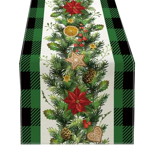 Tischläufer mit weihnachtlichem Navida-Motiv, lebendige und zarte Weihnachtsdekoration Tischläufer mit weihnachtlichem Navida-Motiv, lebendige und zarte Weihnachtsdekoration von Songelt