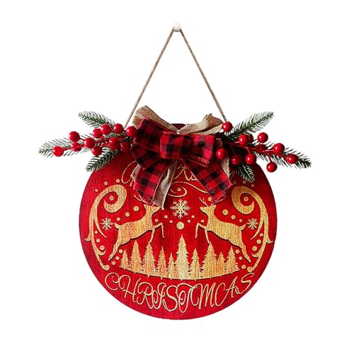 Türschild aus Holz mit einfachen Aufhängungen, Seil-Ornamenten, Wandaufhänger für traditionelle Weihnachtsdekorationen, handgefertigte Feiertagstürdekorationen Türschild aus Holz mit einfachen Aufhängungen, Seil-Ornamenten, Wandaufhänger für traditionelle Weihnachtsdekorationen, handgefertigte Feiertagstürdekorationen von Songelt