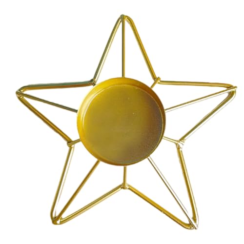 Weihnachtlicher Eisenhalter Stern Mond Form Metall Teelicht Kerzenständer Festival Tafelaufsätze Dekorationen für Zuhause und Büro Festival Stand von Songelt