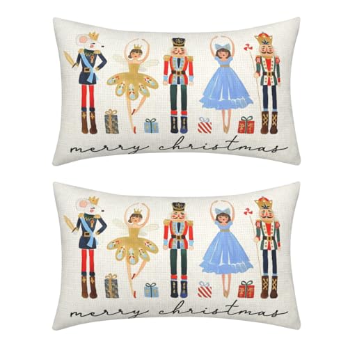 Weihnachts-Kissenbezüge, 30,5 x 50,8 cm, festliche dekorative Kissen für Sofa und Outdoor-Dekorationen, Weihnachts-Kissenbezüge Weihnachts-Kissenbezüge, 30,5 x 50,8 cm, festliche dekorative Kissen für Sofa und Outdoor-Dekorationen, Weihnachts-Kissenbezüge von Songelt