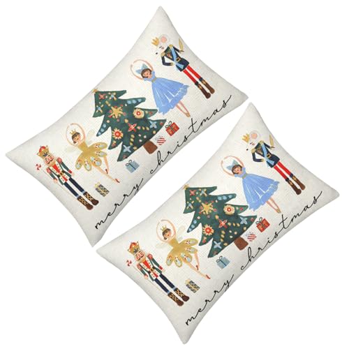 Weihnachts-Kissenbezüge, 30,5 x 50,8 cm, festliche dekorative Kissen für Sofa und Outdoor-Dekorationen, Weihnachts-Kissenbezüge Weihnachts-Kissenbezüge, 30,5 x 50,8 cm, festliche dekorative Kissen für Sofa und Outdoor-Dekorationen, Weihnachts-Kissenbezüge von Songelt