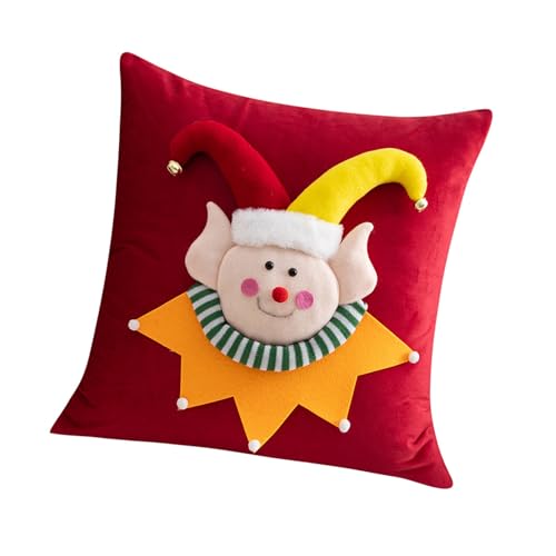 Weihnachts-Kissenbezug, weicher Polyesterstoff, Kissenhülle für Sofa, Bett oder Bürostuhl, Dekoration, Weihnachtsdekoration Weihnachts-Kissenbezug, weicher Polyesterstoff, Kissenhülle für Sofa, Bett oder Bürostuhl, Dekoration, Weihnachtsdekoration von Songelt
