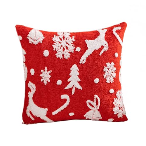 Weihnachts-Schneeflocken-Plüsch-Kissenbezug, bequem, leicht zu waschen, Kissenbezüge für Sofa und Bett, Dekoration, 1 Stück Plüsch-Kissenbezug Weihnachts-Schneeflocken-Plüsch-Kissenbezug, bequem, leicht zu waschen, Kissenbezüge für Sofa und Bett, Dekoration, 1 Stück Plüsch-Kissenbezug von Songelt