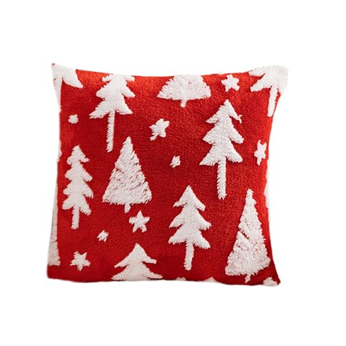 Weihnachts-Schneeflocken-Plüsch-Kissenbezug, bequem, leicht zu waschen, Kissenbezüge für Sofa und Bett, Dekoration, 1 x Plüsch-Kissenbezug Weihnachts-Schneeflocken-Plüsch-Kissenbezug, bequem, leicht zu waschen, Kissenbezüge für Sofa und Bett, Dekoration, 1 x Plüsch-Kissenbezug von Songelt