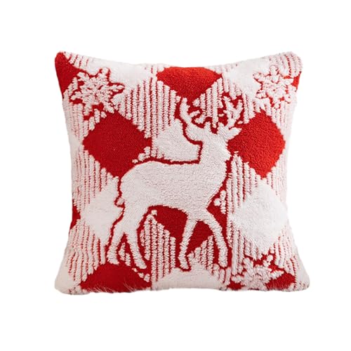 Weihnachts-Schneeflocken-Plüsch-Kissenbezug, bequem, leicht zu waschen, Kissenbezüge für Sofa und Bett, Dekoration, 1 x Plüsch-Kissenbezug Weihnachts-Schneeflocken-Plüsch-Kissenbezug, bequem, leicht zu waschen, Kissenbezüge für Sofa und Bett, Dekoration, 1 x Plüsch-Kissenbezug von Songelt