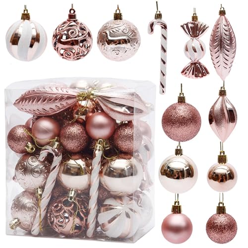 Weihnachtsbaumkugeln, Ornament, bunte Weihnachtskugeln, Dekorationen für Urlaub, Hochzeit, Party, bunte Dekorationen, 40 Stück Weihnachtsbaumkugeln, Ornament, bunte Weihnachtskugeln, Dekorationen für Urlaub, Hochzeit, Party, bunte Dekorationen, 40 Stück von Songelt