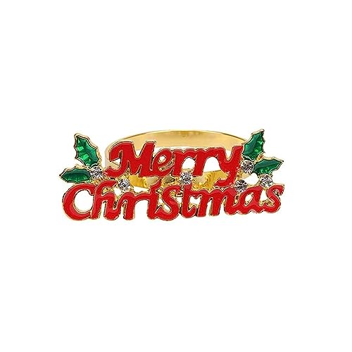 Weihnachtskranz, Serviettenringe, Schleife, Halter, Haushalt, Metallschnallen, für Dinner-Party, Tischdekoration, Schleife, Brief-Serviettenhalter Weihnachtskranz, Serviettenringe, Schleife, Halter, Haushalt, Metallschnallen, für Dinner-Party, Tischdekoration, Schleife, Brief-Serviettenhalter von Songelt