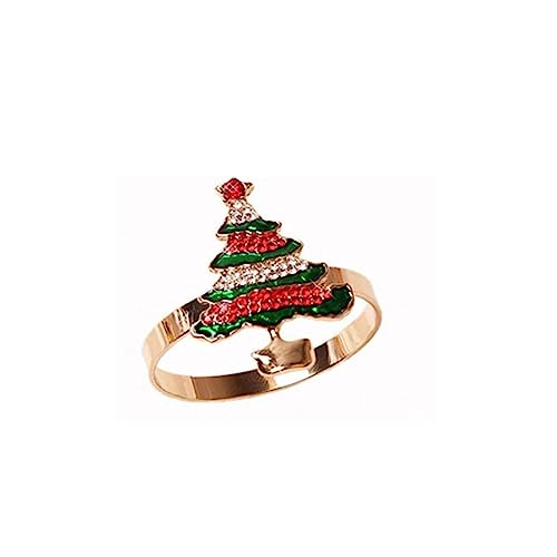 Weihnachtskranz, Serviettenringe, Schleife, Halter, Haushalt, Metallschnallen, für Dinner-Party, Tischdekoration, Schleife, Brief-Serviettenhalter Weihnachtskranz, Serviettenringe, Schleife, Halter, Haushalt, Metallschnallen, für Dinner-Party, Tischdekoration, Schleife, Brief-Serviettenhalter von Songelt