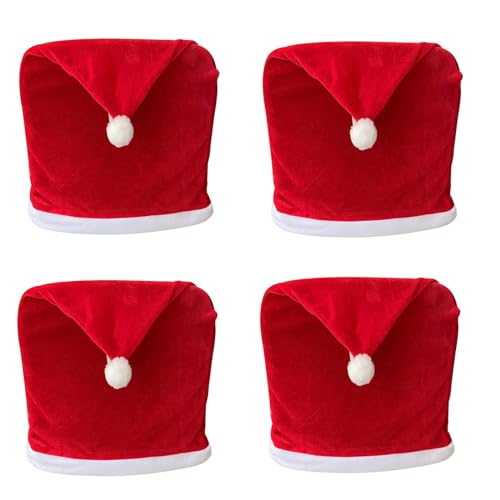 Weihnachtsmannmütze, Stuhlbezug, Weihnachtsdekoration, Neujahr 2023, Tischschmuck für Zuhause, Abendessen, Bankett, Schonbezüge für Abendessen Weihnachtsmannmütze, Stuhlbezug, Weihnachtsdekoration, Neujahr 2023, Tischschmuck für Zuhause, Abendessen, Bankett, Schonbezüge für Abendessen von Songelt