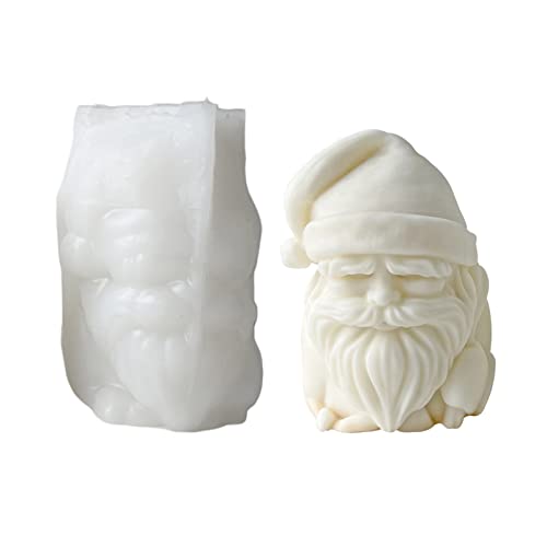 Weihnachtsschmuck-Form, Kunstharz für Party-Dekoration, Weihnachtsmann, Silikon zur Herstellung von Formen für Sojawachs, Weihnachten, rechteckig von Songelt