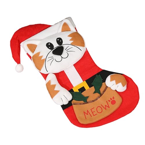 Weihnachtsstrumpf für Hunde/Katzen, bestickt, Tierliebhaber, Weihnachtsstrumpf mit Katzen/Hund für Festival, Zuhause, Ambiente, schöne Tierstrümpfe Weihnachtsstrumpf für Hunde/Katzen, bestickt, Tierliebhaber, Weihnachtsstrumpf mit Katzen/Hund für Festival, Zuhause, Ambiente, schöne Tierstrümpfe von Songelt