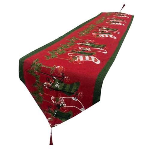 Weihnachtstischdecke, Schneeflocken-Tischläufer, 33 x 180 cm, Tischdecke, Festival, Heimdekoration, für Feiertagsdekorationen, Schneeflocke Weihnachtstischdecke, Schneeflocken-Tischläufer, 33 x 180 cm, Tischdecke, Festival, Heimdekoration, für Feiertagsdekorationen, Schneeflocke von Songelt