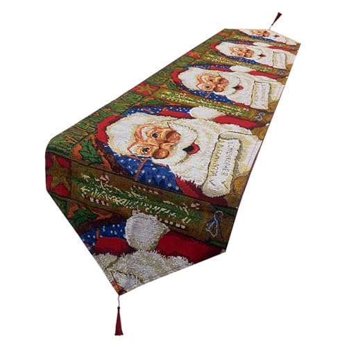 Weihnachtstischdecke, Schneeflocken-Tischläufer, 33 x 180 cm, Tischdecke, Festival, Heimdekoration, für Feiertagsdekorationen, Schneeflocke Weihnachtstischdecke, Schneeflocken-Tischläufer, 33 x 180 cm, Tischdecke, Festival, Heimdekoration, für Feiertagsdekorationen, Schneeflocke von Songelt