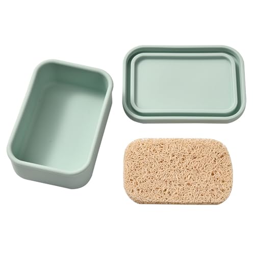 Wiederverwendbare Silikon-Seifenschale mit Pad für Dusche, Waschbecken, Arbeitsplatte, tragbare Aufbewahrungsbox, Badezimmer, multifunktionale Seifenaufbewahrung von Songelt