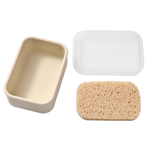 Wiederverwendbare Silikon-Seifenschale mit Pad für Dusche, Waschbecken, Arbeitsplatte, tragbare Aufbewahrungsbox, Badezimmer, multifunktionale Seifenaufbewahrung von Songelt