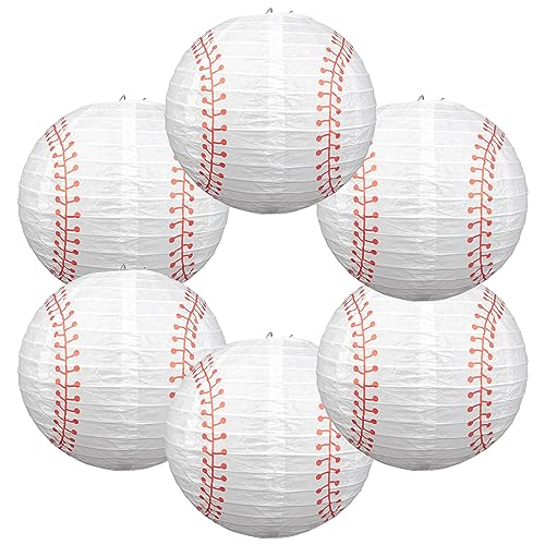 Baseball Papier Laternen Dekorative Laternen zum Thema Baseball Baseball Ball Hängende Laternen für Baseball Themed Party Dekorationen Sport Event Dekor （20x20cm） von Songjum