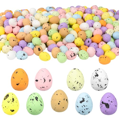 Songjum 200Stück Ostern Mini Eier Dekoration Ostereier Speckled Eggs Künstliche Vogeleier Dekorative für Ostern Kid Art Crafts Party Favor von Songjum