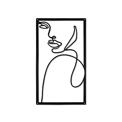 Songjum Minimalistische Deko Wand Abstrakt Bilder mit Rahmen Abstrakte Frauenkörper Sehr Modern und Robust für Wohnzimmer Schlafzimmer Flur (Nach unten schauen) von Songjum