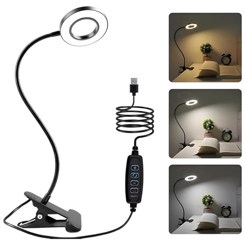 LED Klemmleuchten, 50cm Klemme Lampe, 48 LEDs Leselampe Bett Klemme Dimmbar, 3 Modi & 10 Dimmstufen, 360° Flexiblem USB Leselicht Kinder Bettlampe, Klemmlampe, Schreibtischlampe für Büro Heimgebrauch LED Klemmleuchten, 50cm Klemme Lampe, 48 LEDs Leselampe Bett Klemme Dimmbar, 3 Modi & 10 Dimmstufen, 360° Flexiblem USB Leselicht Kinder Bettlampe, Klemmlampe, Schreibtischlampe für Büro Heimgebrauch von Songlypian