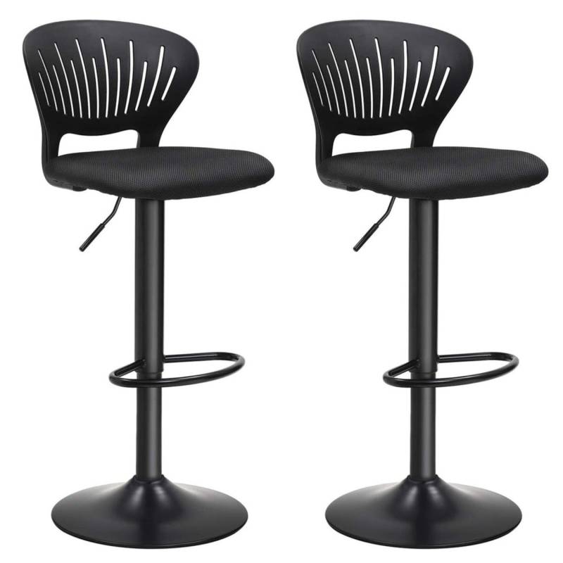 SONGMICS - Barhocker 2er Set, Barstuhl höhenverstellbare mit kronenförmiger Rückenlehne, um 360° drehbar, bequem gepolsterter Sitz, Küche, Bar SONGMICS - Barhocker 2er Set, Barstuhl höhenverstellbare mit kronenförmiger Rückenlehne, um 360° drehbar, bequem gepolsterter Sitz, Küche, Bar von Songmics