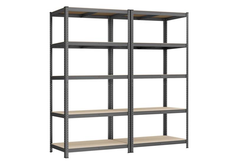 SONGMICS Schwerlastregal Lagerregale, 2-tlg., 200 x 100 x 50 cm, bis 875 kg belastbar und 5 verstellbare Ablagen von SONGMICS
