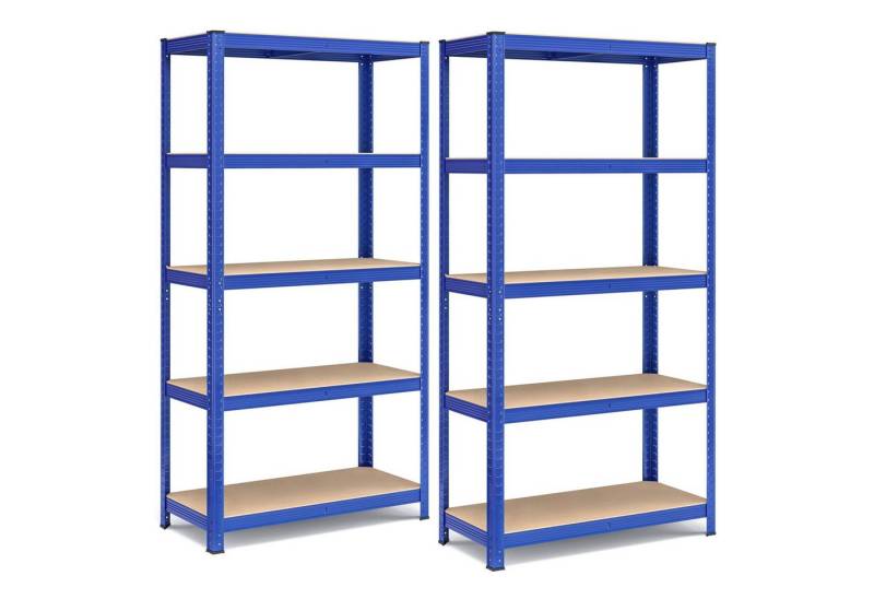 SONGMICS Schwerlastregal Lagerregale, 2-tlg., 80 x 90 x 40 cm, bis 875 kg belastbar und 5 verstellbare Ablagen von SONGMICS
