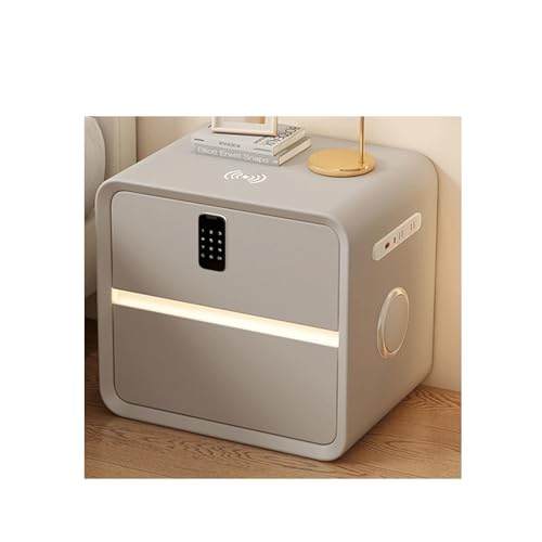 Smart Nachttisch mit Ladestation, Sensorlicht, Audio und Kombination 2 Schubladen intelligenter Nachttisch für Schlafzimmer Wohnzimmer von Songnim