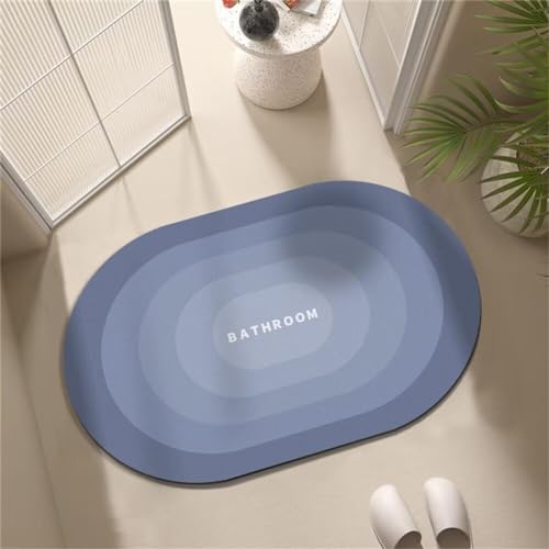 Badezimmer Teppiche, Badezimmerteppich Rutschfest, Bathroom Mat Quick Dry, Duschvorleger Stein, Fußmatte Dusche Waschbar Abstrakt Wasserdicht, Wohnraum KüChe Toilett Badezimmer Teppiche Deko 100x150cm von Songtt