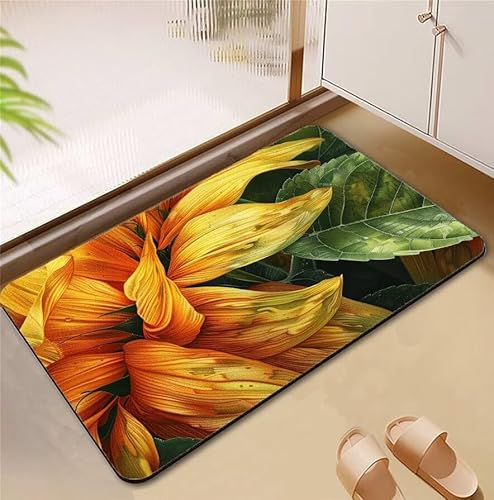 Badezimmerteppich Gelb Badematte Rutschfester 100x160cm, Super Absorbierender Badteppich rutschfest Waschbar Duschvorleger Schnelltrocknend Badvorleger Badematte Dünne Stone Bath Mat Mats D4-907 Badezimmerteppich Gelb Badematte Rutschfester 100x160cm, Super Absorbierender Badteppich rutschfest Waschbar Duschvorleger Schnelltrocknend Badvorleger Badematte Dünne Stone Bath Mat Mats D4-907 von Songtt