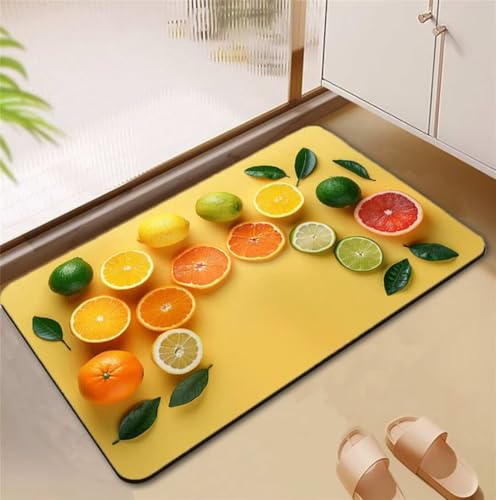 Badezimmerteppich Gelb Badematte Rutschfester 140x200cm, Super Absorbierender Badteppich rutschfest Waschbar Duschvorleger Schnelltrocknend Badvorleger Badematte Dünne Stone Bath Mat Mats D4-921 Badezimmerteppich Gelb Badematte Rutschfester 140x200cm, Super Absorbierender Badteppich rutschfest Waschbar Duschvorleger Schnelltrocknend Badvorleger Badematte Dünne Stone Bath Mat Mats D4-921 von Songtt