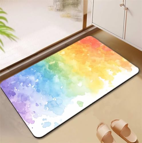 Badezimmerteppich Gelb Badematte Rutschfester 140x200cm, Super Absorbierender Badteppich rutschfest Waschbar Duschvorleger Schnelltrocknend Badvorleger Badematte Dünne Stone Bath Mat Mats D4-925 Badezimmerteppich Gelb Badematte Rutschfester 140x200cm, Super Absorbierender Badteppich rutschfest Waschbar Duschvorleger Schnelltrocknend Badvorleger Badematte Dünne Stone Bath Mat Mats D4-925 von Songtt