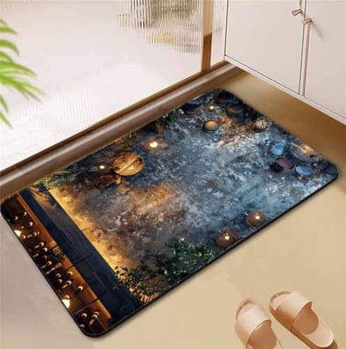 Badezimmerteppich Holz Badematte Rutschfester 100x160cm, Super Absorbierender Badteppich rutschfest Waschbar Duschvorleger Schnelltrocknend Badvorleger Badematte Dünne Stone Bath Mat Mats D4-906 Badezimmerteppich Holz Badematte Rutschfester 100x160cm, Super Absorbierender Badteppich rutschfest Waschbar Duschvorleger Schnelltrocknend Badvorleger Badematte Dünne Stone Bath Mat Mats D4-906 von Songtt
