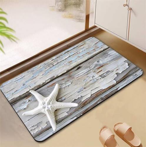 Badezimmerteppich Holz Badematte Rutschfester 50x80cm, Super Absorbierender Badteppich rutschfest Waschbar Duschvorleger Schnelltrocknend Badvorleger Badematte Dünne Stone Bath Mat Mats D4-899 Badezimmerteppich Holz Badematte Rutschfester 50x80cm, Super Absorbierender Badteppich rutschfest Waschbar Duschvorleger Schnelltrocknend Badvorleger Badematte Dünne Stone Bath Mat Mats D4-899 von Songtt