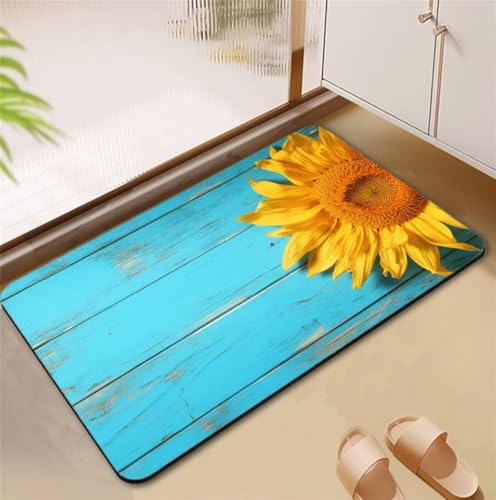 Badezimmerteppich Holz Badematte Rutschfester 60x100cm, Super Absorbierender Badteppich rutschfest Waschbar Duschvorleger Schnelltrocknend Badvorleger Badematte Dünne Stone Bath Mat Mats D4-905 Badezimmerteppich Holz Badematte Rutschfester 60x100cm, Super Absorbierender Badteppich rutschfest Waschbar Duschvorleger Schnelltrocknend Badvorleger Badematte Dünne Stone Bath Mat Mats D4-905 von Songtt