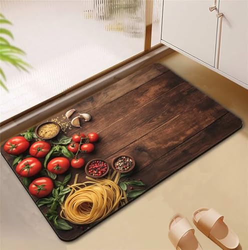 Badezimmerteppich Holz Badematte Rutschfester 80x120cm, Super Absorbierender Badteppich rutschfest Waschbar Duschvorleger Schnelltrocknend Badvorleger Badematte Dünne Stone Bath Mat Mats D4-901 Badezimmerteppich Holz Badematte Rutschfester 80x120cm, Super Absorbierender Badteppich rutschfest Waschbar Duschvorleger Schnelltrocknend Badvorleger Badematte Dünne Stone Bath Mat Mats D4-901 von Songtt