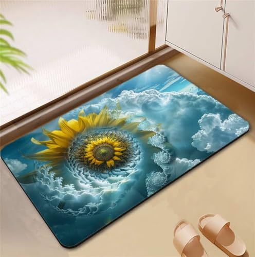 Badezimmerteppich Sky Badematte Rutschfester 140x200cm, Super Absorbierender Badteppich rutschfest Waschbar Duschvorleger Schnelltrocknend Badvorleger Badematte Dünne Stone Bath Mat Mats D4-700 Badezimmerteppich Sky Badematte Rutschfester 140x200cm, Super Absorbierender Badteppich rutschfest Waschbar Duschvorleger Schnelltrocknend Badvorleger Badematte Dünne Stone Bath Mat Mats D4-700 von Songtt