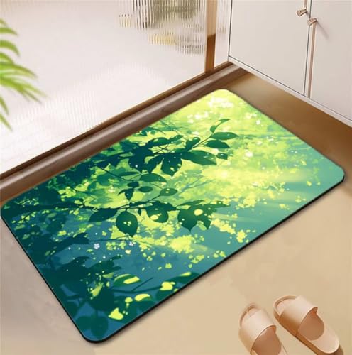 Badezimmerteppich Spring Badematte Rutschfester 100x160cm, Super Absorbierender Badteppich rutschfest Waschbar Duschvorleger Schnelltrocknend Badvorleger Badematte Dünne Stone Bath Mat Mats D4-708 Badezimmerteppich Spring Badematte Rutschfester 100x160cm, Super Absorbierender Badteppich rutschfest Waschbar Duschvorleger Schnelltrocknend Badvorleger Badematte Dünne Stone Bath Mat Mats D4-708 von Songtt
