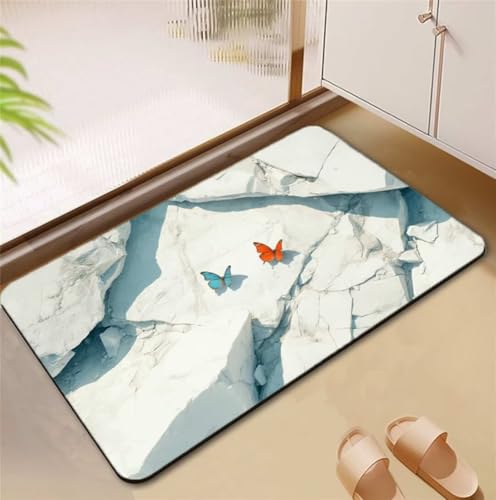 Badezimmerteppich Stone Badematte Rutschfester 50x80cm, Super Absorbierender Badteppich rutschfest Waschbar Duschvorleger Schnelltrocknend Badvorleger Badematte Dünne Stone Bath Mat Mats D4-727 Badezimmerteppich Stone Badematte Rutschfester 50x80cm, Super Absorbierender Badteppich rutschfest Waschbar Duschvorleger Schnelltrocknend Badvorleger Badematte Dünne Stone Bath Mat Mats D4-727 von Songtt