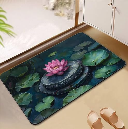 Badezimmerteppich Stone Badematte Rutschfester 50x80cm, Super Absorbierender Badteppich rutschfest Waschbar Duschvorleger Schnelltrocknend Badvorleger Badematte Dünne Stone Bath Mat Mats D4-735 Badezimmerteppich Stone Badematte Rutschfester 50x80cm, Super Absorbierender Badteppich rutschfest Waschbar Duschvorleger Schnelltrocknend Badvorleger Badematte Dünne Stone Bath Mat Mats D4-735 von Songtt