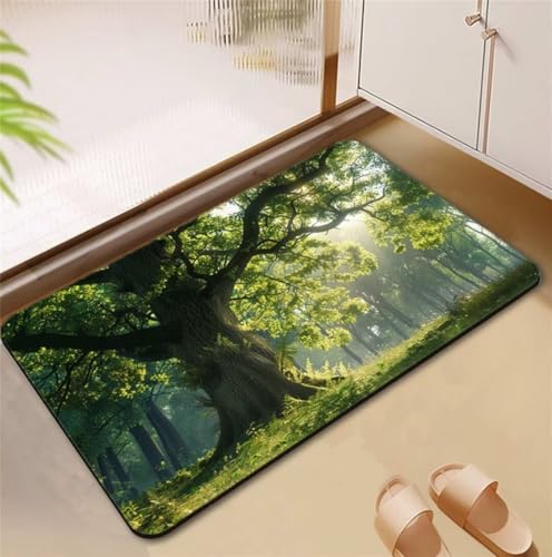 Badezimmerteppich Tree Badematte Rutschfester 140x200cm, Super Absorbierender Badteppich rutschfest Waschbar Duschvorleger Schnelltrocknend Badvorleger Badematte Dünne Stone Bath Mat Mats D4-807 Badezimmerteppich Tree Badematte Rutschfester 140x200cm, Super Absorbierender Badteppich rutschfest Waschbar Duschvorleger Schnelltrocknend Badvorleger Badematte Dünne Stone Bath Mat Mats D4-807 von Songtt