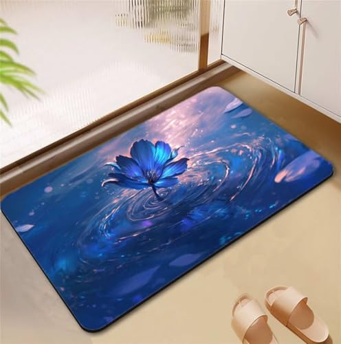 Badezimmerteppich Water Badematte Rutschfester 90x120cm, Super Absorbierender Badteppich rutschfest Waschbar Duschvorleger Schnelltrocknend Badvorleger Badematte Dünne Stone Bath Mat Mats D4-825 Badezimmerteppich Water Badematte Rutschfester 90x120cm, Super Absorbierender Badteppich rutschfest Waschbar Duschvorleger Schnelltrocknend Badvorleger Badematte Dünne Stone Bath Mat Mats D4-825 von Songtt